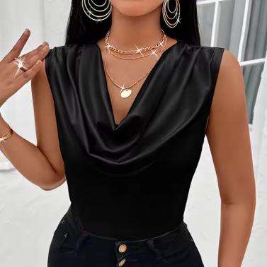 Basic Silk-Like Satin Tank Top