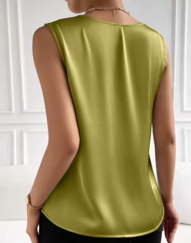 Casual Sleeveless V-Neck Blouse