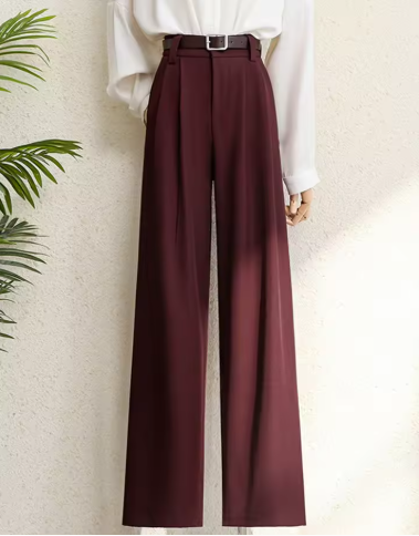 High Waist Wide Leg Suits Pants